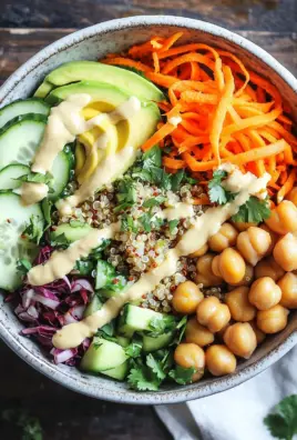 Quinoa-Gemüse-Bowl mit Tahini-Dressing