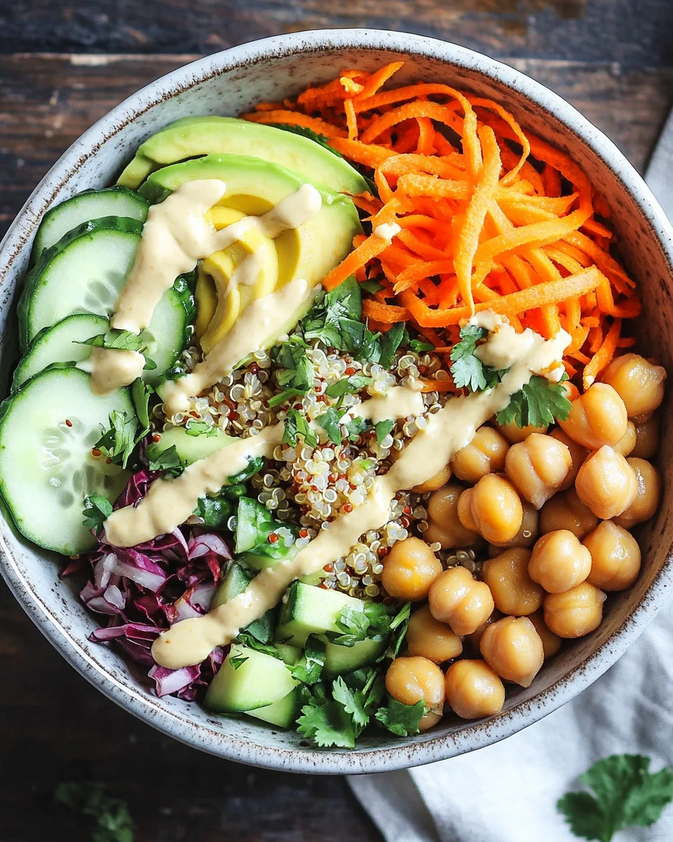 Quinoa-Gem&uuml;se-Bowl mit Tahini-Dressing