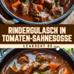 Rindergulasch in Tomaten-Sahnesoße 23 Pinterest Hidden Image