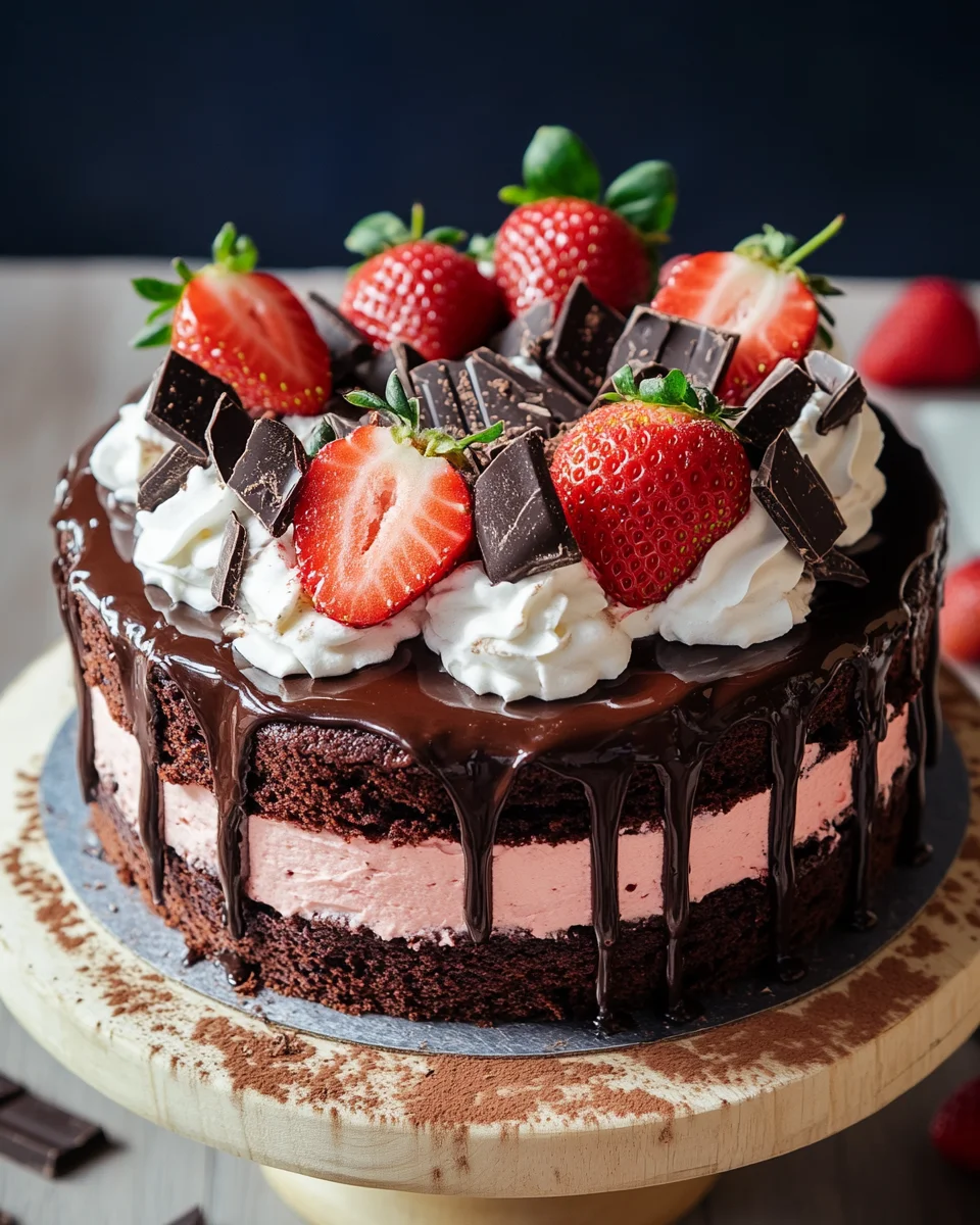 Saftige Erdbeer-Schoko-Torte