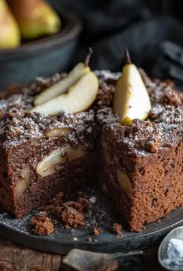 Saftiger Schokoladen-Birnenkuchen mit Schoko-Streuseln 26 Saftiger Schokoladen-Birnenkuchen mit Schoko-Streuseln
