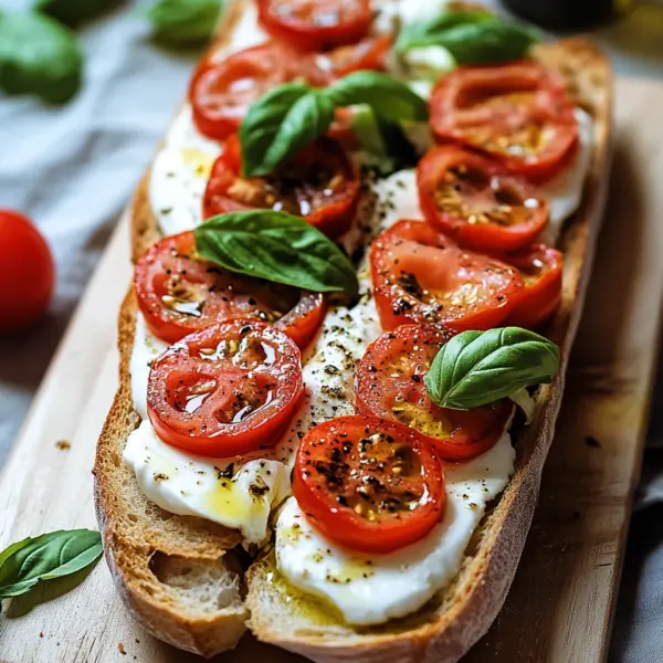 Schnelles Tomaten-Mozzarella-Baguette