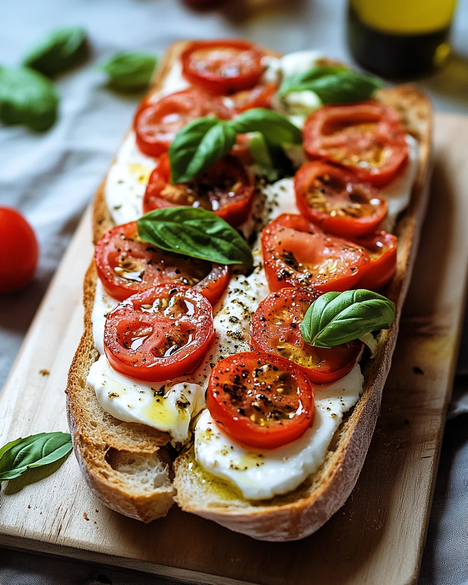 Schnelles Tomaten-Mozzarella-Baguette