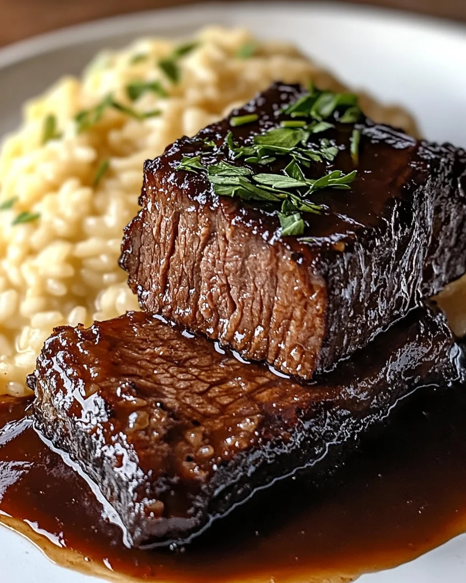 Tender Beef Brisket in Cola with Creamy Parmesan Risotto 20 Tender