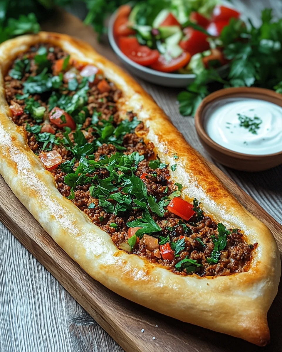 Türkische Pide mit Hackfleisch 19 Türkische