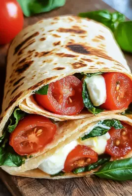 Vegetarischer Wrap mit Tomate und Mozzarella 26 Vegetarischer Wrap mit Tomate und Mozzarella