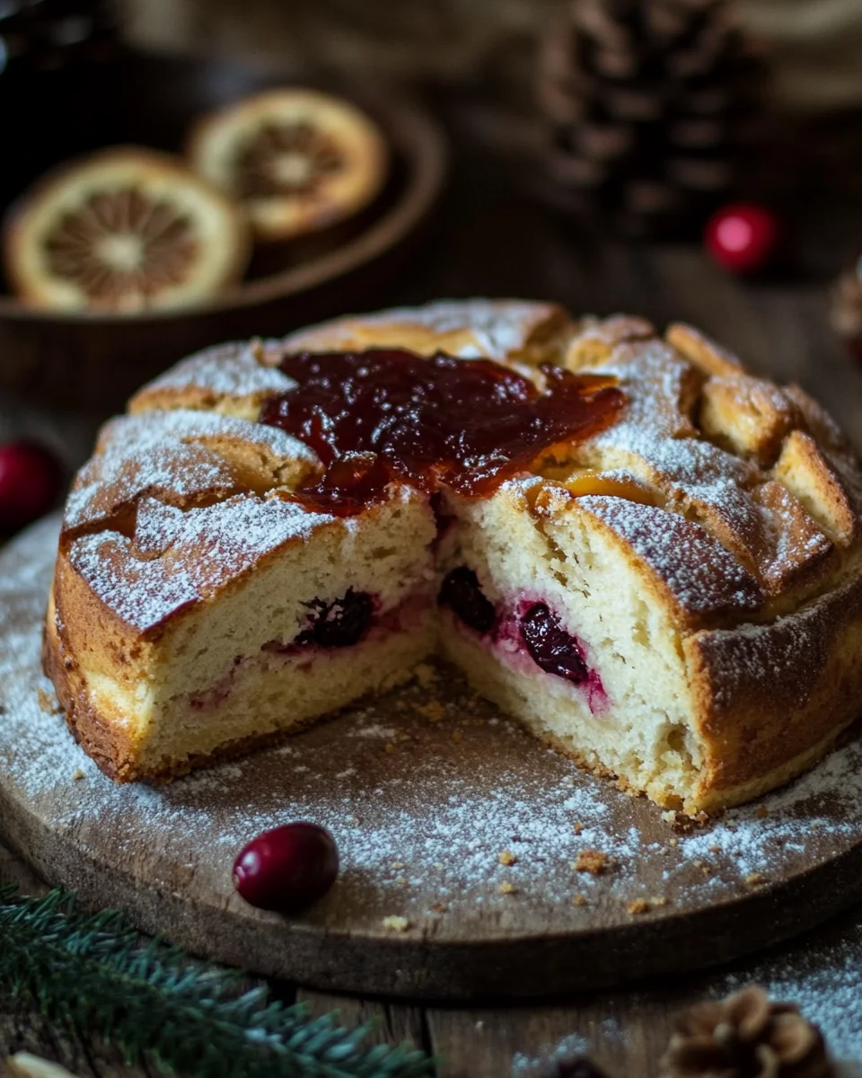 Winterlicher Spekulatius-Hefekuchen mit Marmelade 20 Winterlicher