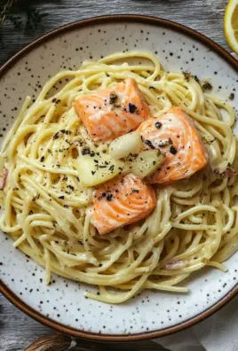 Zitronen Lachs Pasta