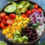 Bunte Burrito-Bowl