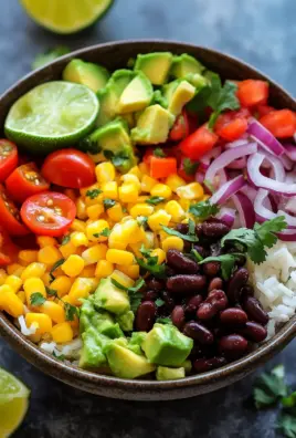 Bunte Burrito-Bowl
