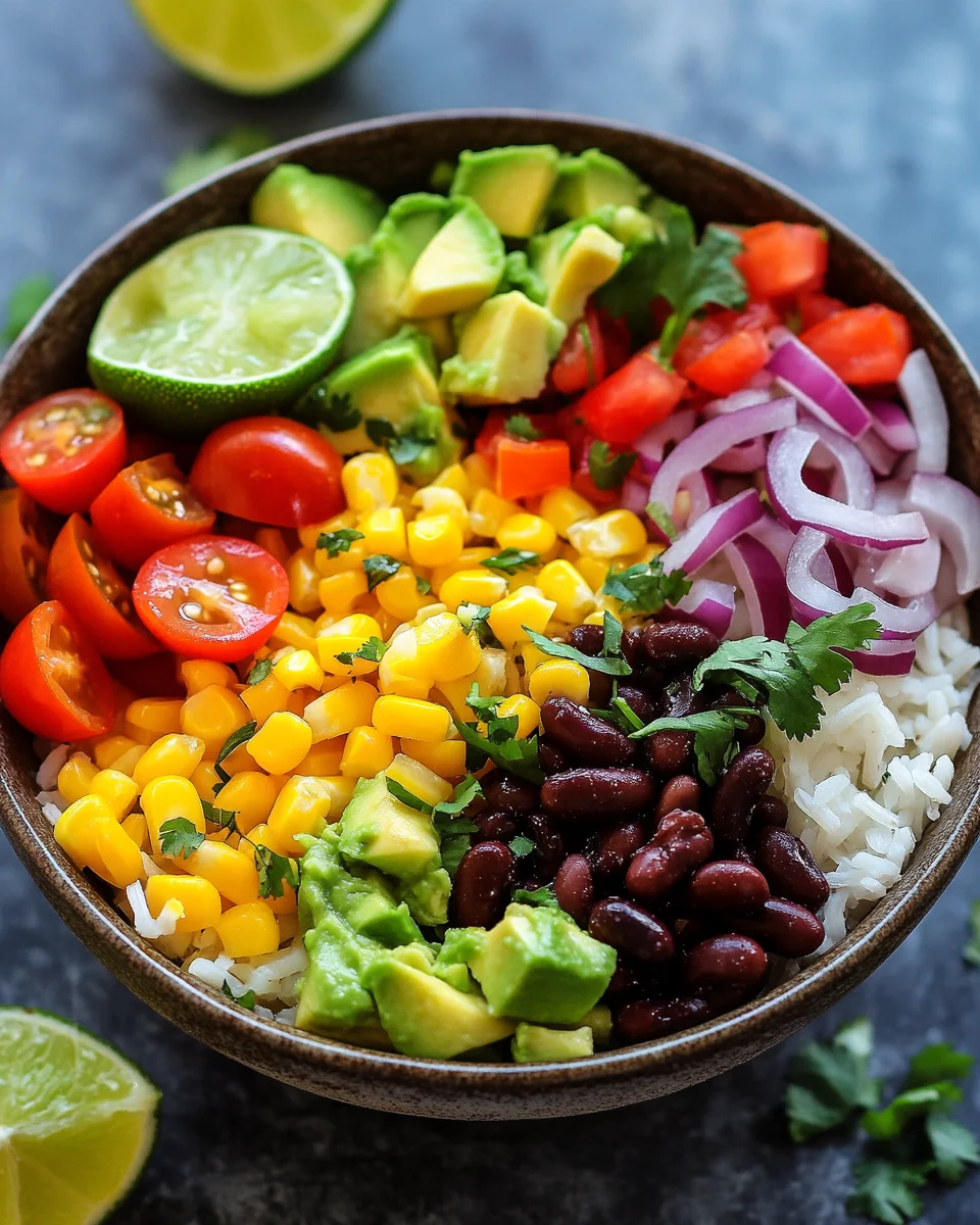 Bunte Burrito-Bowl