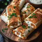 Crispy Cheesy Garlic Chicken Wraps