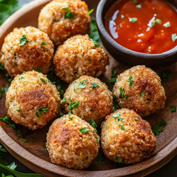 Crispy Rice Meatballs from the Air Fryer