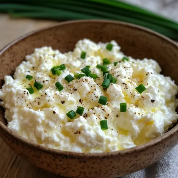 Eiersalat aus körnigem Frischkäse