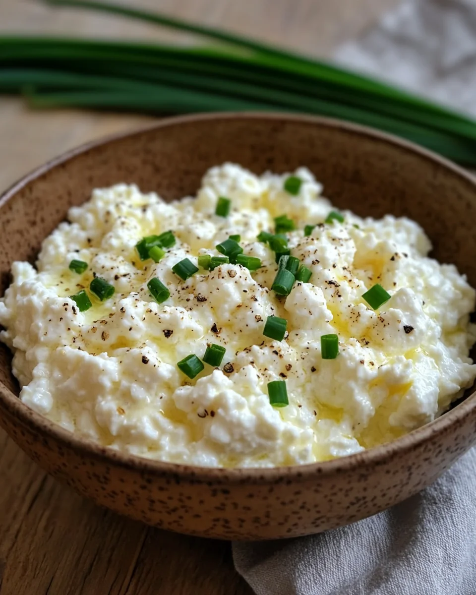 Eiersalat aus körnigem Frischkäse