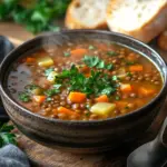 Einfache klassische Linsensuppe