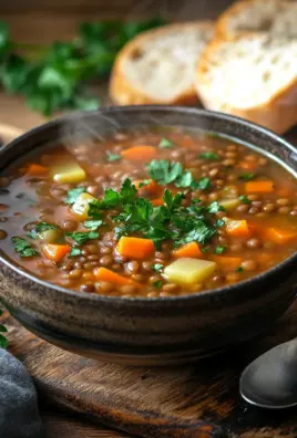 Einfache klassische Linsensuppe