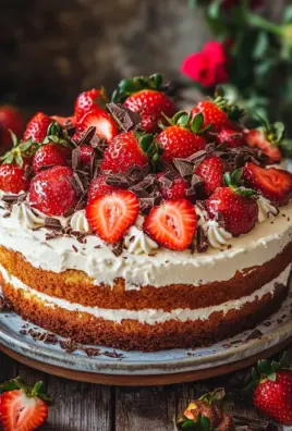 Fantakuchen mit Erdbeeren