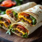 Gegrillte Cheeseburger-Wraps