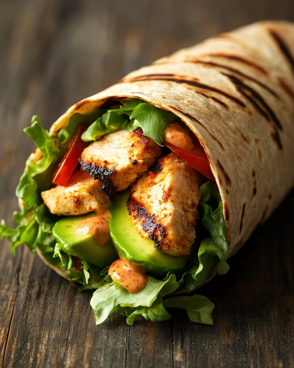 Gegrillter H&auml;hnchen Wrap mit Chipotle Mayo