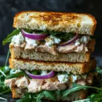 Gegrilltes Thunfisch-Sandwich mit Feta