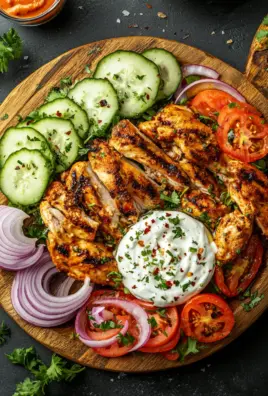Geröstetes Hähnchen Shawarma Gyros