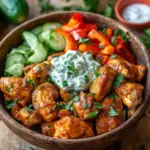 Griechische H&auml;hnchen-Tzatziki-Bowl