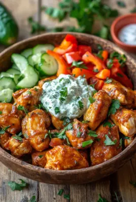Griechische Hähnchen-Tzatziki-Bowl
