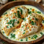 H&auml;hnchenfilet in Frischk&auml;se-Parmesan-So&szlig;e