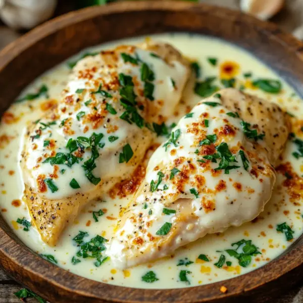 Hähnchenfilet in Frischkäse-Parmesan-Soße