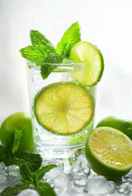 Limetten-Limonade mit Minze