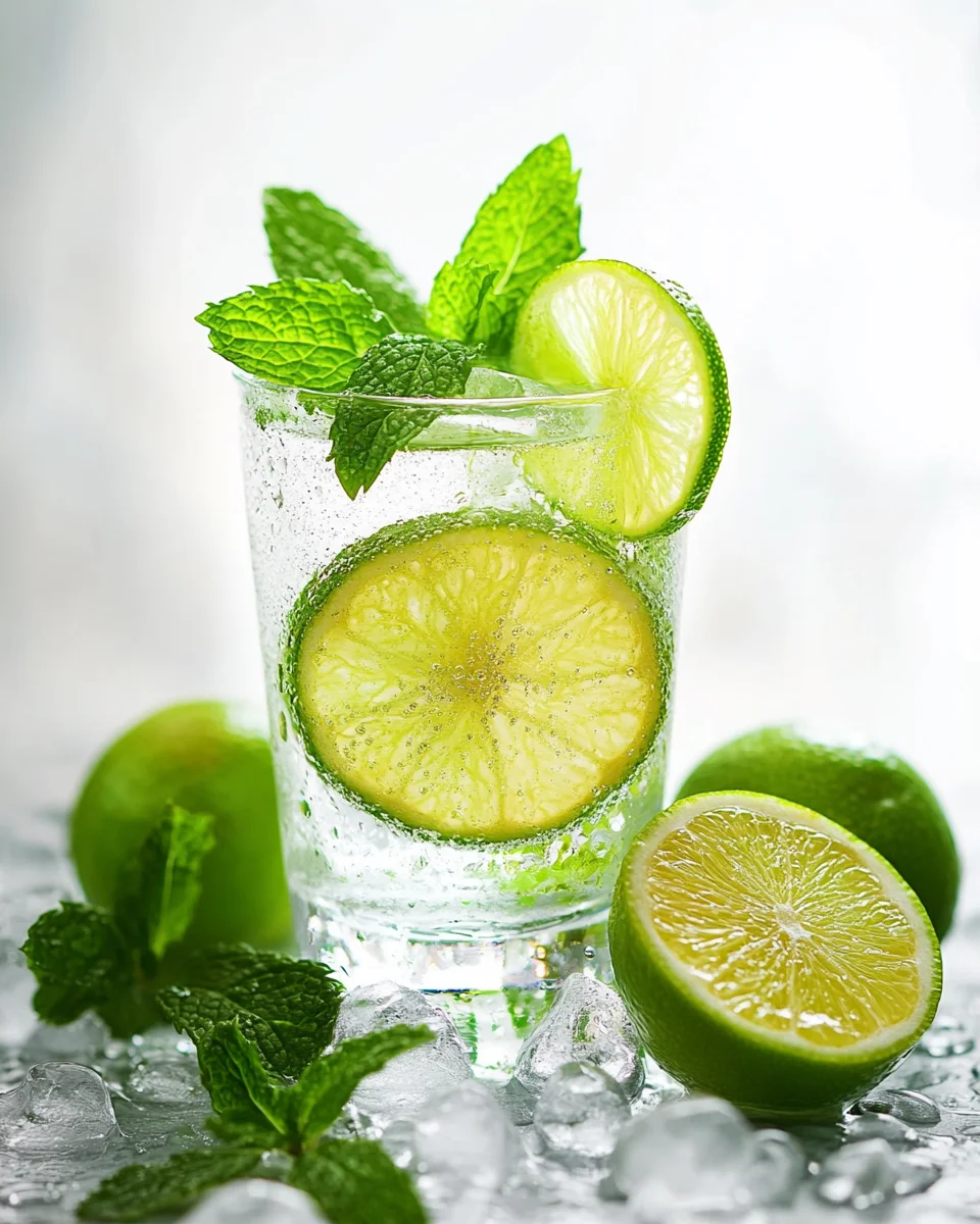 Limetten-Limonade mit Minze