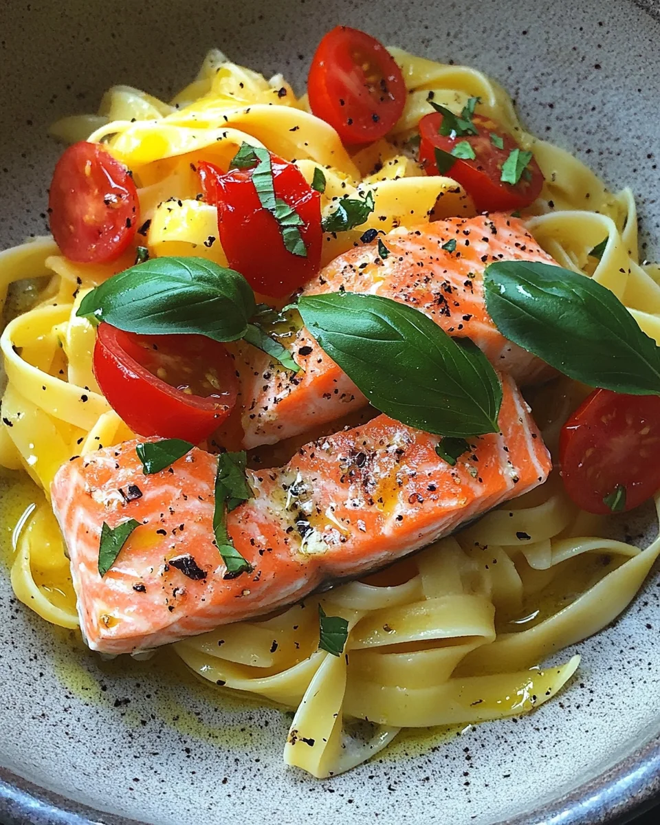 Ofen-Lachs-Pasta