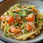 Orangen Lachs Pasta
