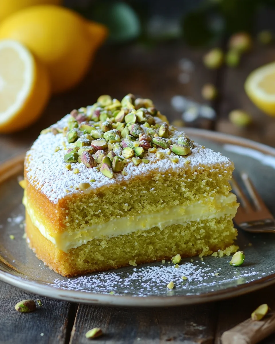 Pistazienkuchen mit Zitrone und Mandeln 19 Pistazienkuchen