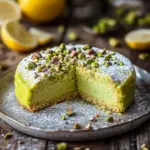 Pistazienkuchen mit Zitrone und Mandeln