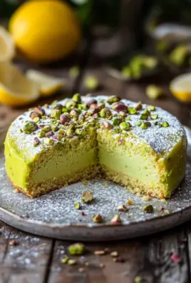 Pistazienkuchen mit Zitrone und Mandeln