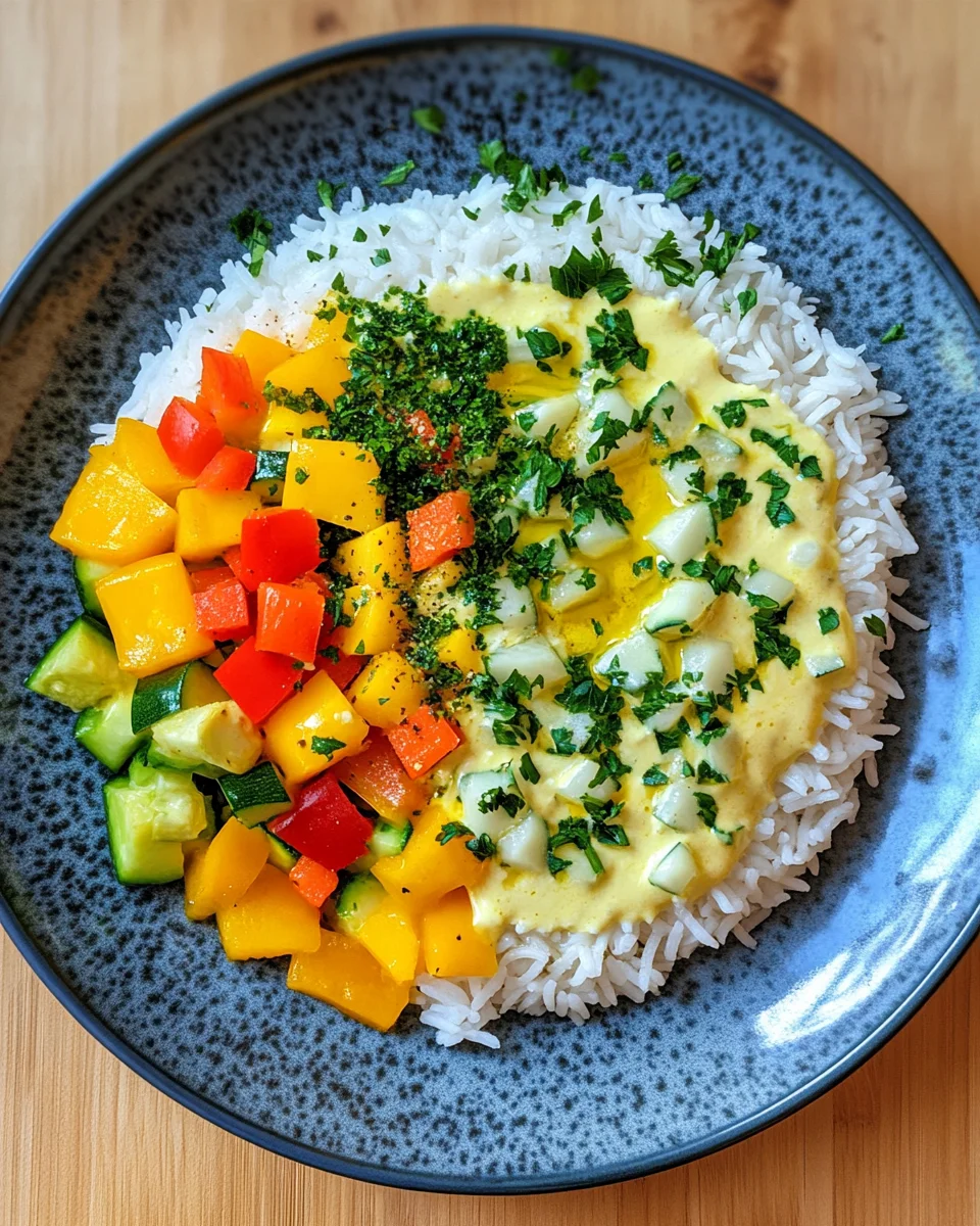 Reis mit Gemüse-Frischkäse-Sauce 26 Reis mit Gemüse-Frischkäse-Sauce