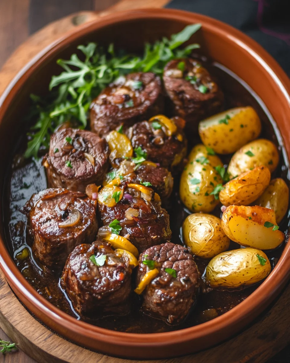 Rouladentopf aus dem Backofen