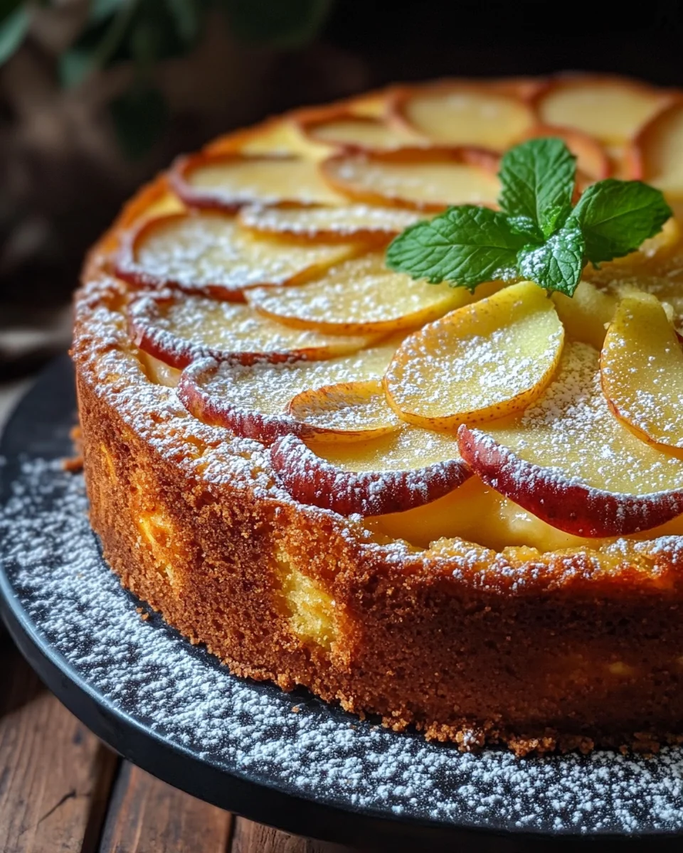 Saftiger Apfelkuchen mit Pudding