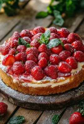 Schneller Erdbeerkuchen mit Schmand