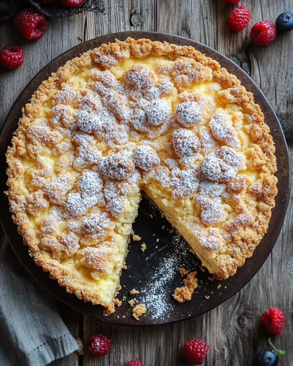 Streuselkuchen mit Pudding