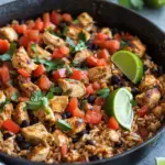 Taco-Pfanne mit Huhn und Reis