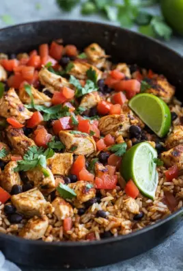 Taco-Pfanne mit Huhn und Reis
