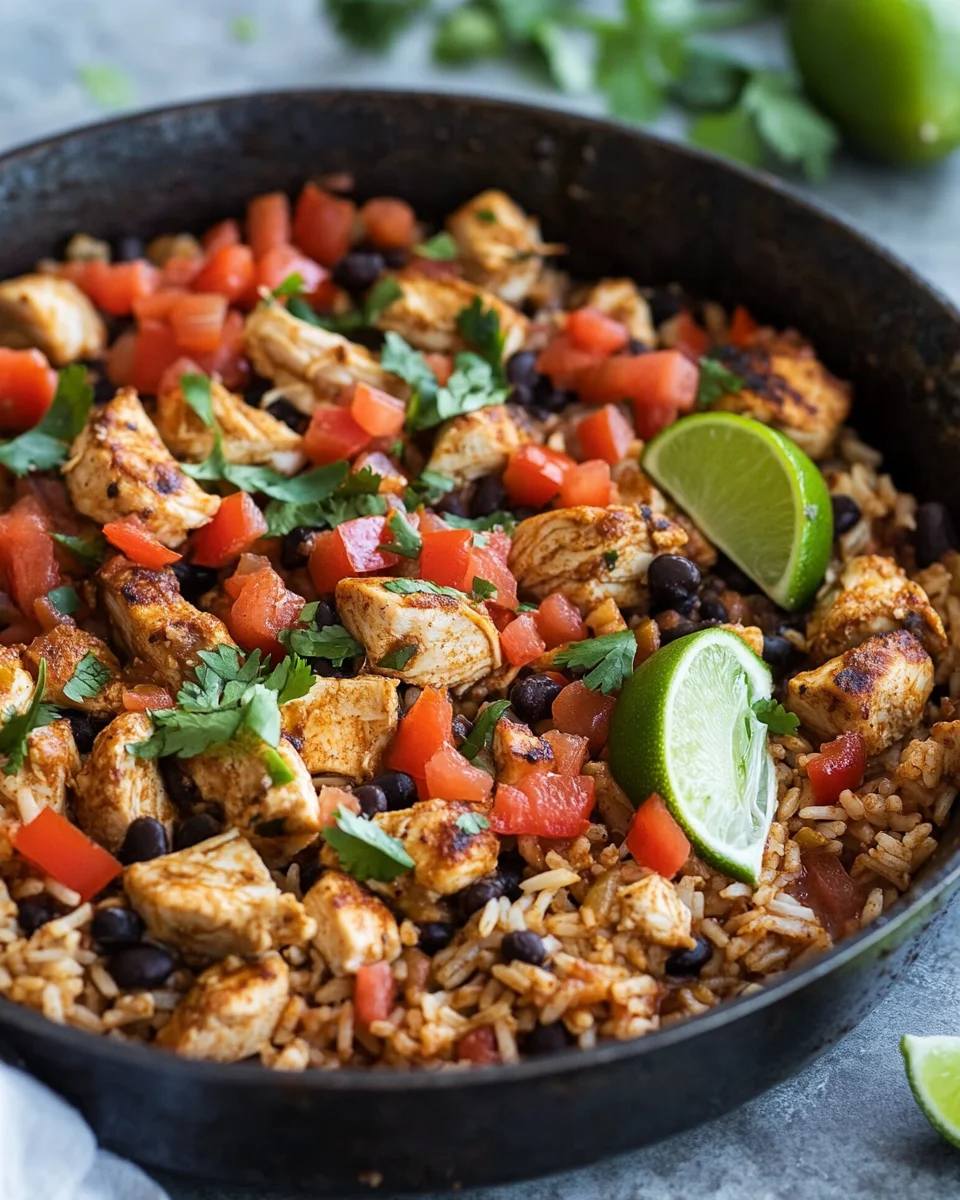 Taco-Pfanne mit Huhn und Reis